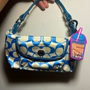 Rare Y2K Coach bag signature blue c